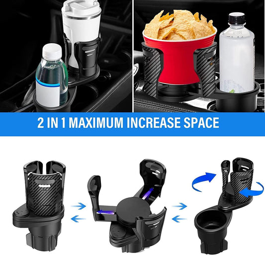 Car Drinking Bottle Holder 360 Degrees Rotatable Water Cup Holder Sunglasses Phone Organizer Storage Car Interior Accessories - US Style Inc.