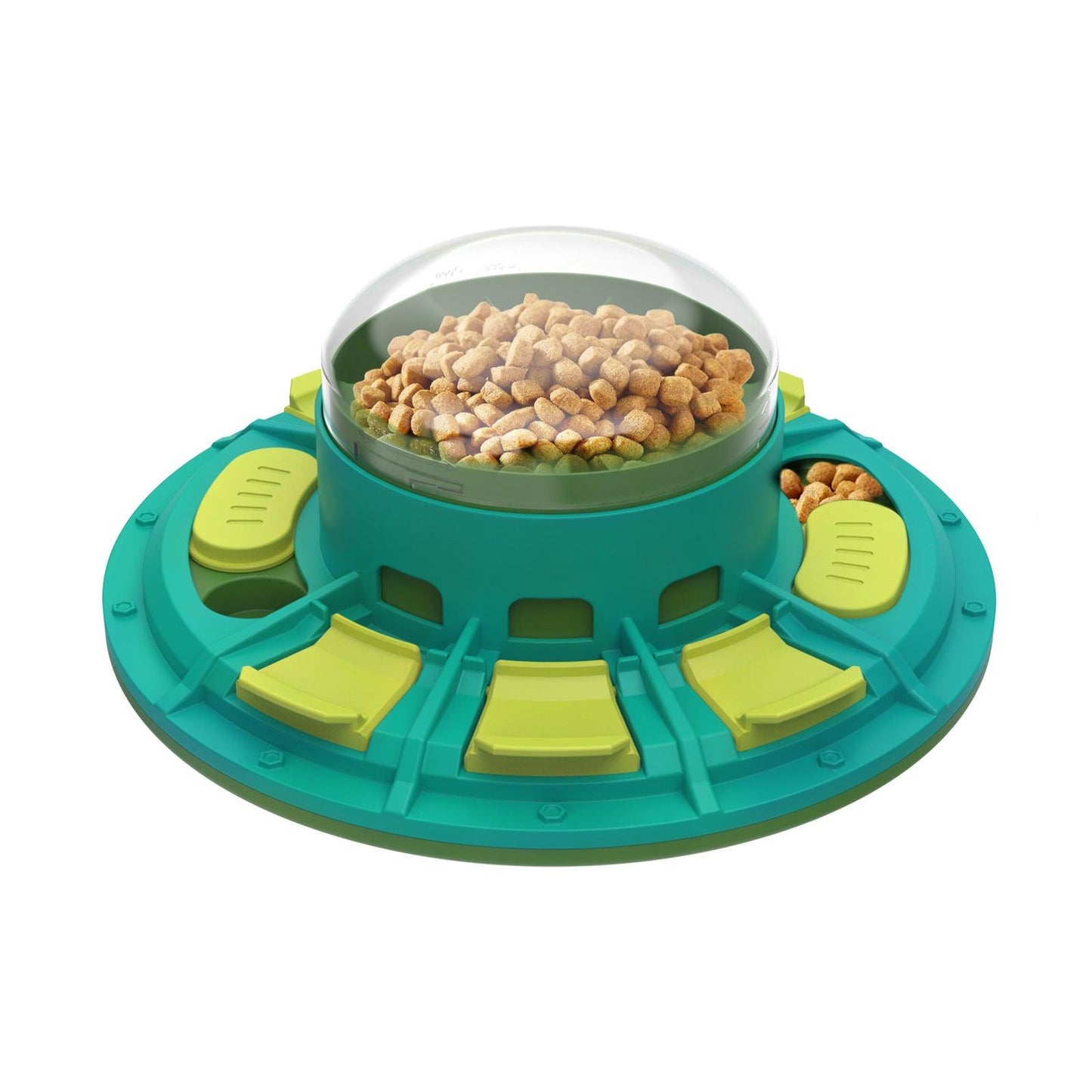 Challenge & Chow! Interactive Puzzle Feeder for Smarter, Slower Eating Dogs - US Style Inc.