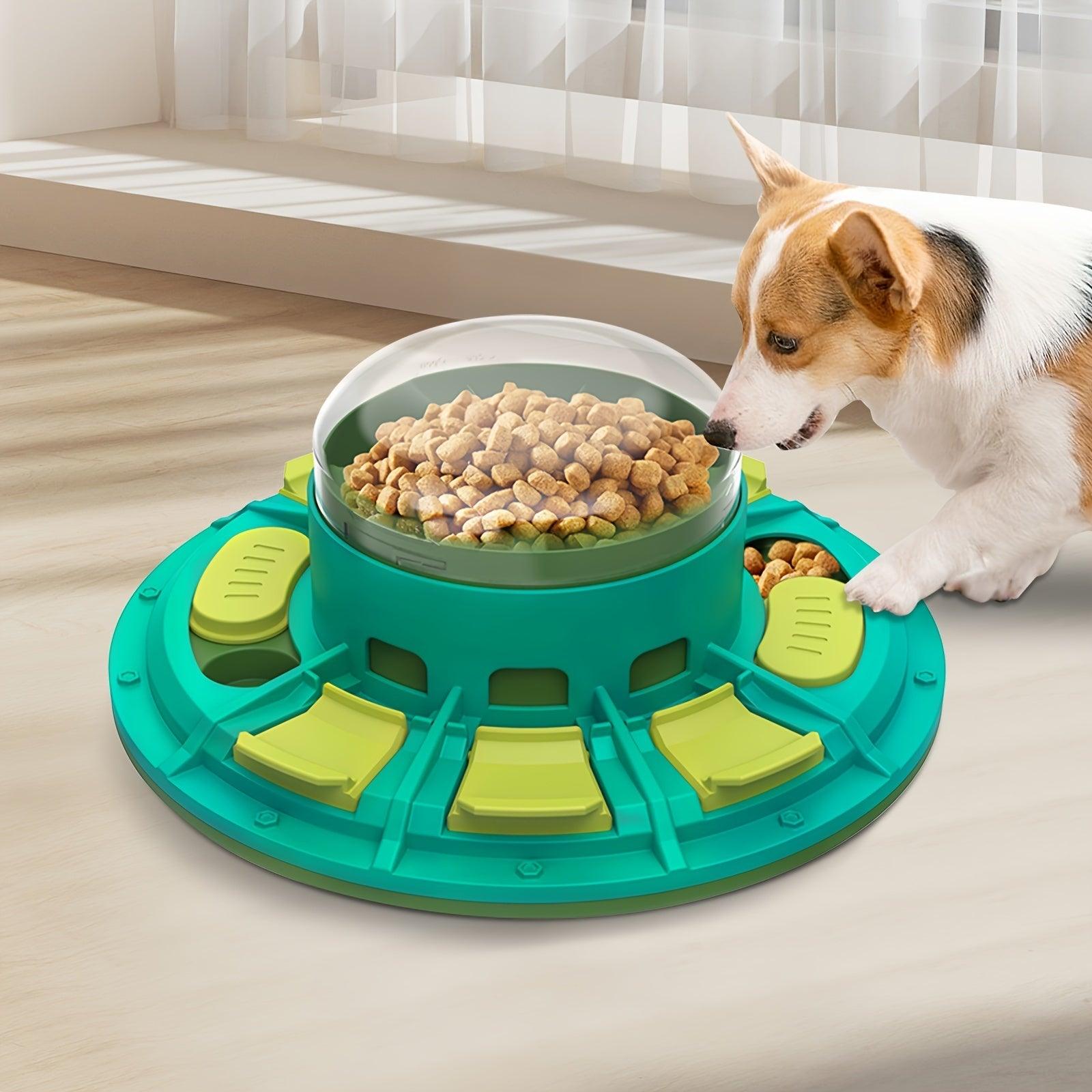 Challenge & Chow! Interactive Puzzle Feeder for Smarter, Slower Eating Dogs - US Style Inc.