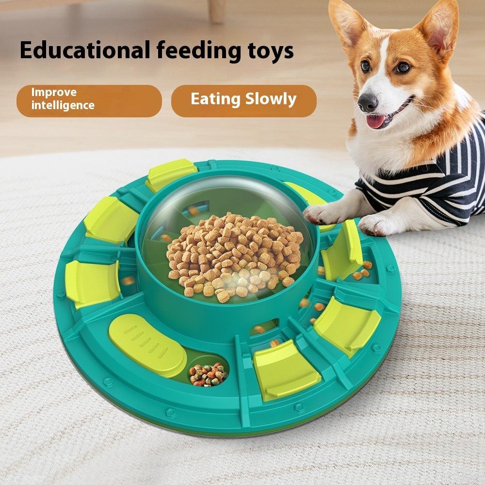 Challenge & Chow! Interactive Puzzle Feeder for Smarter, Slower Eating Dogs - US Style Inc.