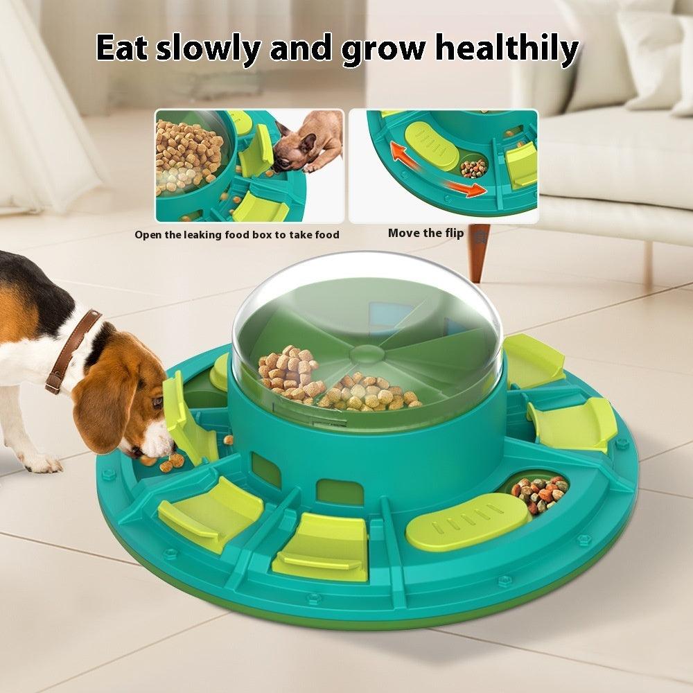 Challenge & Chow! Interactive Puzzle Feeder for Smarter, Slower Eating Dogs - US Style Inc.