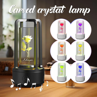 Creative 2 In 1 Audio Acrylic Crystal Lamp And Bluetooth Speaker Valentine's Day Gift Touch Night Lamp - US Style Inc.