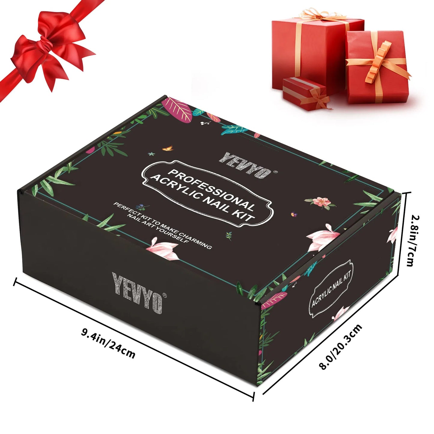 Acrylic Nail Kit With Drill, 4 Colors Gel Polish And UV Light Nail Kit, Birthday Gifts For Women, Valentines Day Gifts For Girl, Professional Nails Kit Acrylic Set With Everything For Beginners