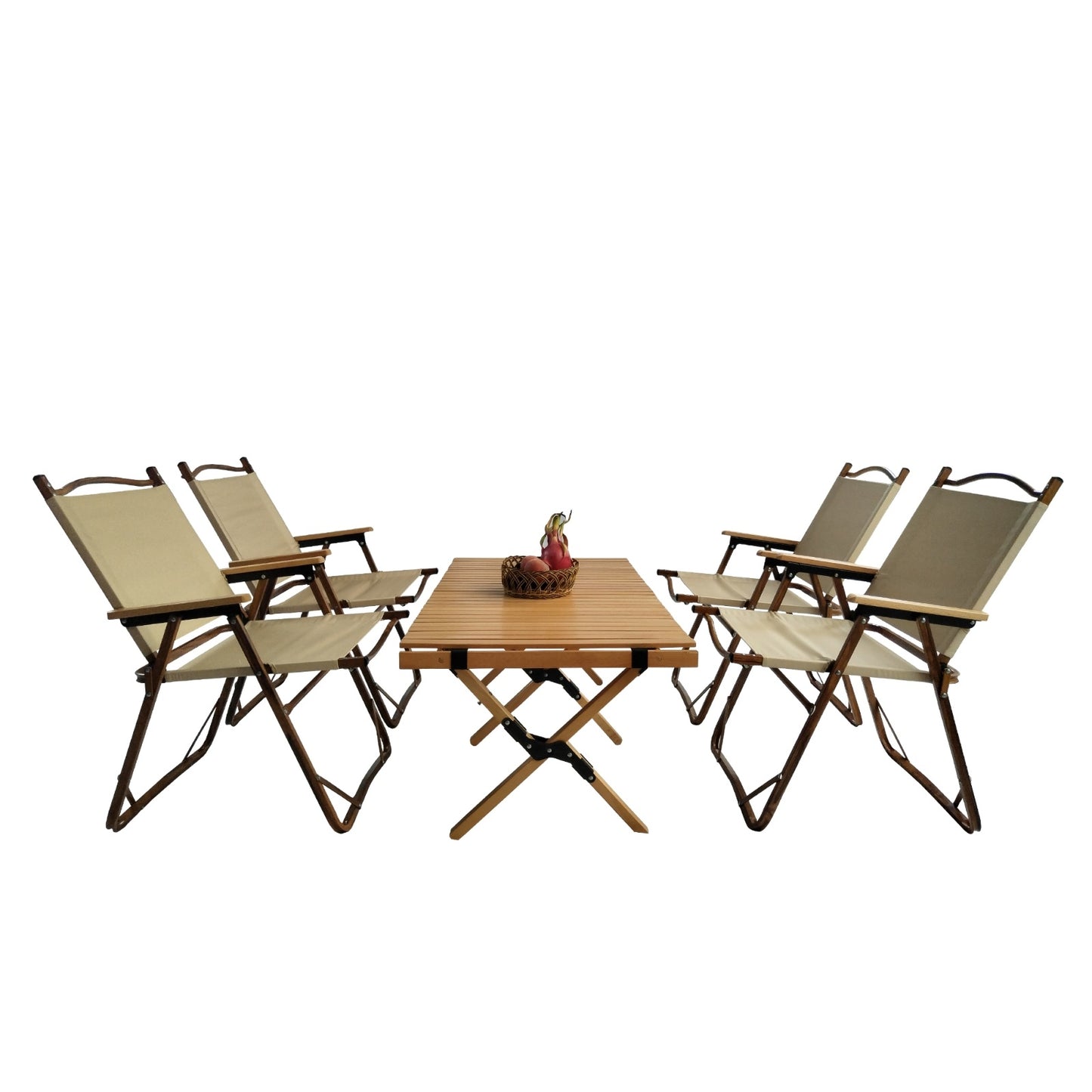 Wooden Multi Function Foldable DiningSet1 Table  4 Chairs  Indoor Outdoor Use
