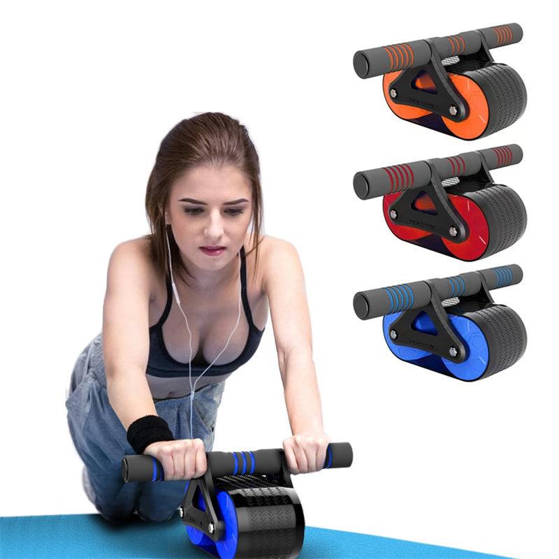 Double Wheel Abdominal Exerciser Women Men Automatic Rebound Ab Wheel Roller Waist Trainer Gym Sports Home Exercise Devices - US Style Inc.