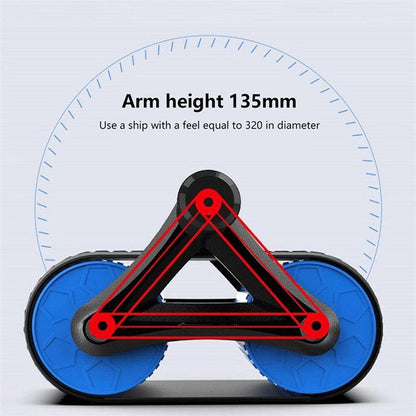 Double Wheel Abdominal Exerciser Women Men Automatic Rebound Ab Wheel Roller Waist Trainer Gym Sports Home Exercise Devices - US Style Inc.