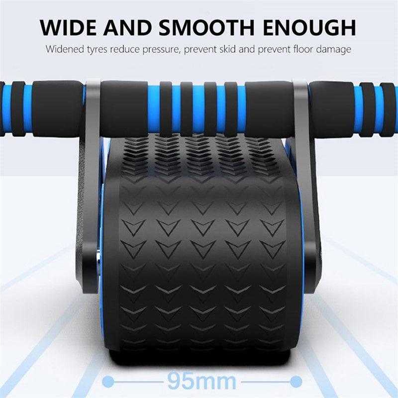 Double Wheel Abdominal Exerciser Women Men Automatic Rebound Ab Wheel Roller Waist Trainer Gym Sports Home Exercise Devices - US Style Inc.