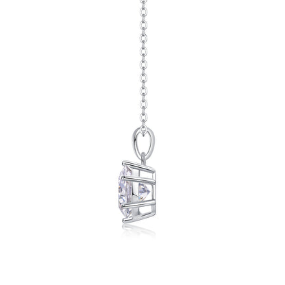 Refreshing Breeze Dancing Luxurious Fashion Diamond Pendant Necklace Set With Mosan Diamond Silver Ornaments