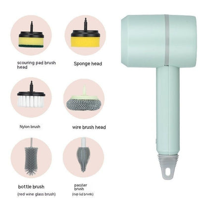 Electric Cleaning Brush Dishwashing Brush Automatic Wireless USB Rechargeable Professional Kitchen Bathtub Tile Cleaning Brushes - US Style Inc.