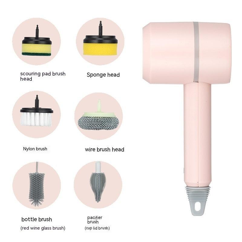 Electric Cleaning Brush Dishwashing Brush Automatic Wireless USB Rechargeable Professional Kitchen Bathtub Tile Cleaning Brushes - US Style Inc.