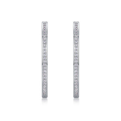Born Female Master Luxury Fashion Diamond Earrings Stud Inlaid With Mosan Diamond Silver Jewelry