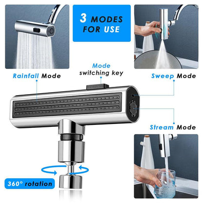 Kitchen Faucet Waterfall Outlet Splash Proof Universal Rotating Bubbler Multifunctional Water Nozzle Extension Kitchen Gadgets - US Style Inc.