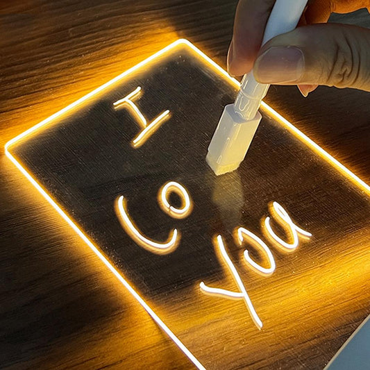 Light Up Your Message: 3-in-1 LED Message Board Night Light (Pick Your Style!) - US Style Inc.