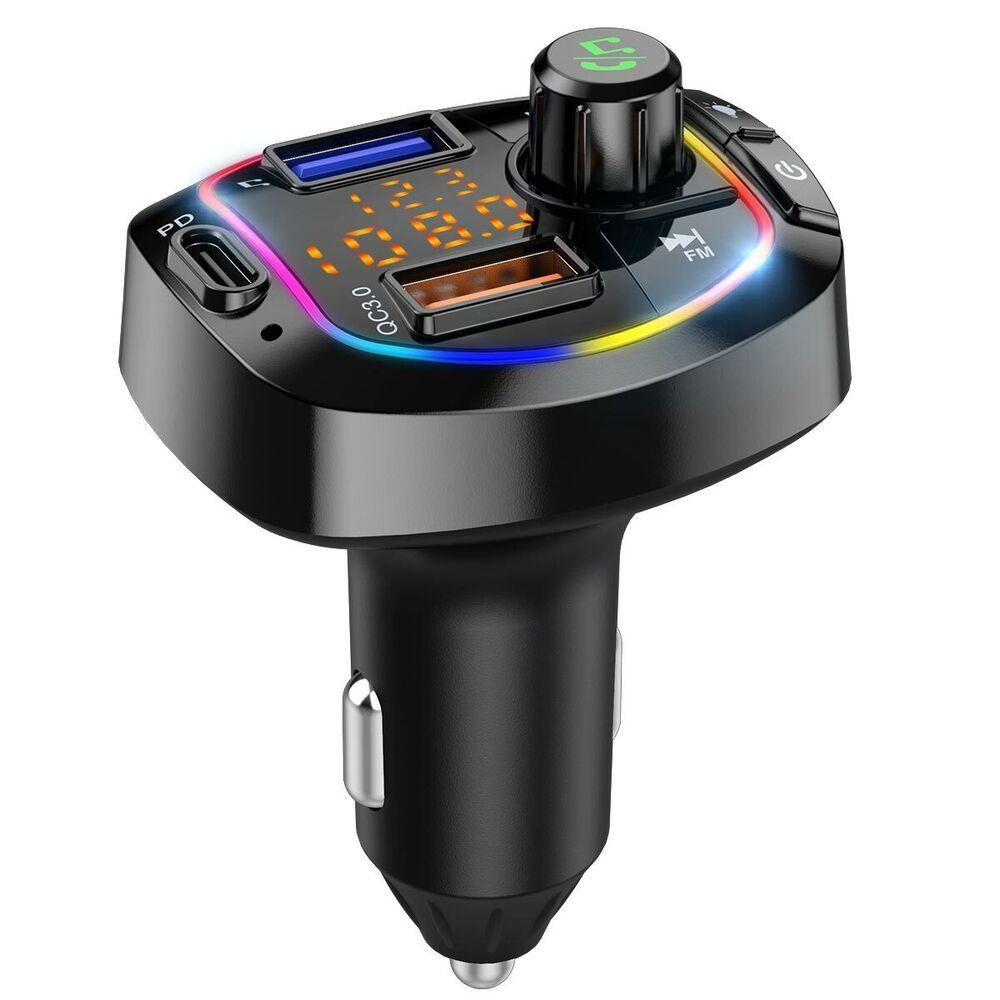 NEW FM Transmitter Bluetooth 5.0 Wireless Car 3USB Charger Handsfree Mp3 Player - US Style Inc.