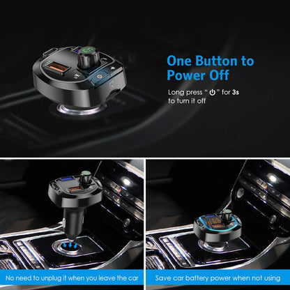 NEW FM Transmitter Bluetooth 5.0 Wireless Car 3USB Charger Handsfree Mp3 Player - US Style Inc.