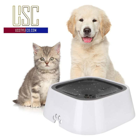 Anti-Overflow Slow Water Dog & Cat Bowl at US Style Co