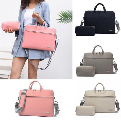 PU Leather Women Laptop Bag Notebook Carrying Case Briefcase For Macbook Air 13.3 14 15.6 Inch Men Handbags Shoulder Mouse Bag - US Style Inc.