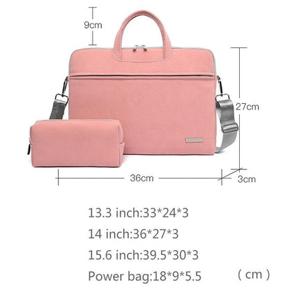 PU Leather Women Laptop Bag Notebook Carrying Case Briefcase For Macbook Air 13.3 14 15.6 Inch Men Handbags Shoulder Mouse Bag - US Style Inc.