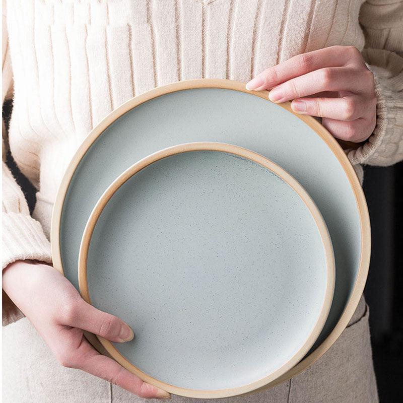 Pure color matte ceramic plate - US Style Inc.