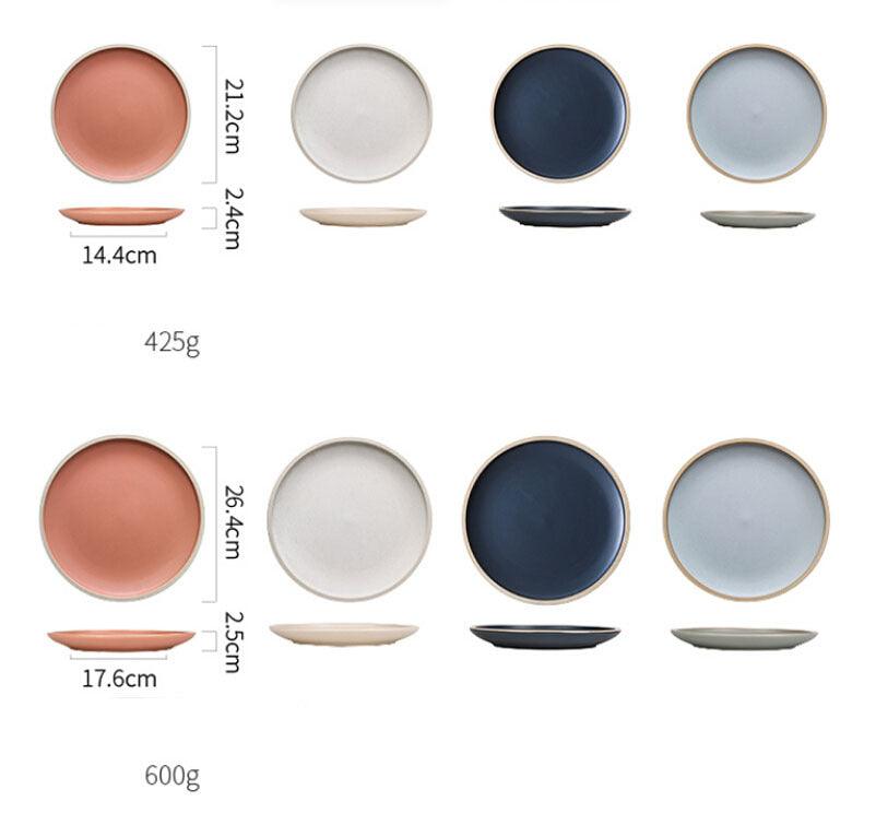 Pure color matte ceramic plate - US Style Inc.