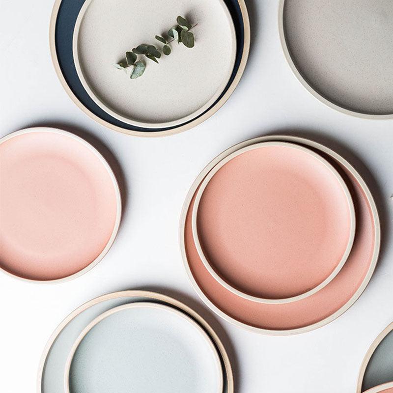 Pure color matte ceramic plate - US Style Inc.