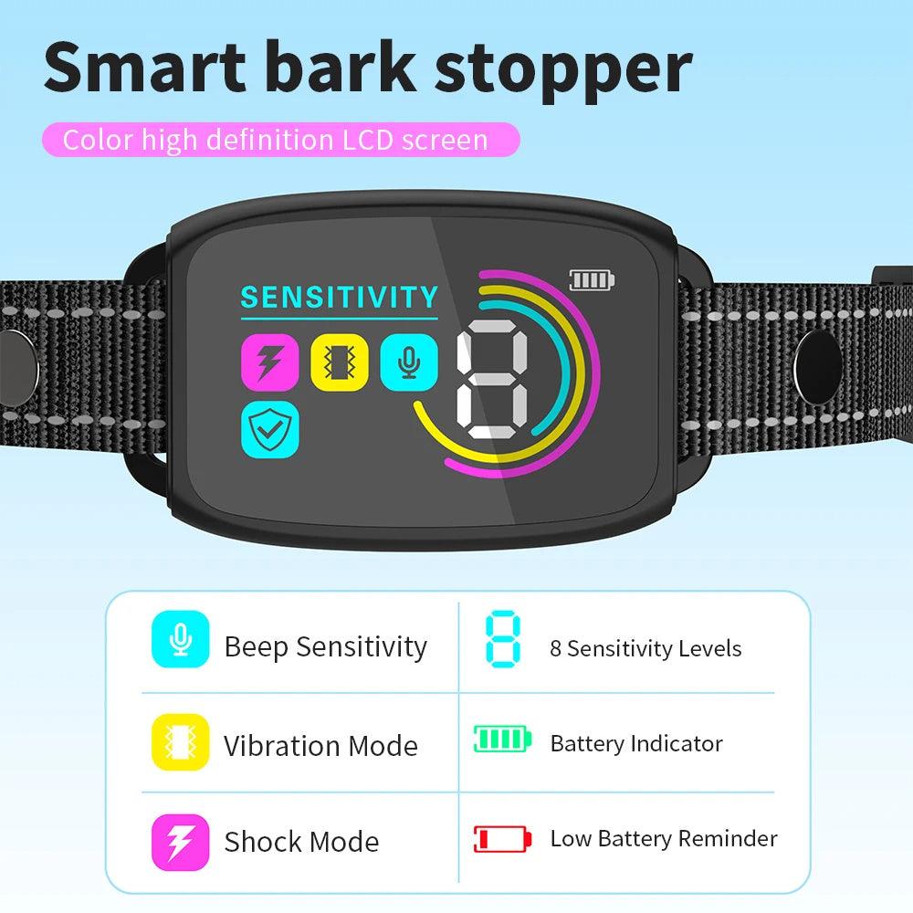 Smart & Safe: Train Your Pup with the Anti-Bark Collar (AI, Multi-Mode, Rechargeable) - US Style Inc.