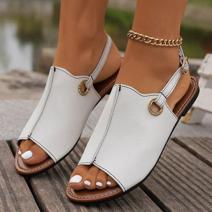 Step into Summer: Comfortable & Stylish Peep-Toe Sandals - US Style Inc.