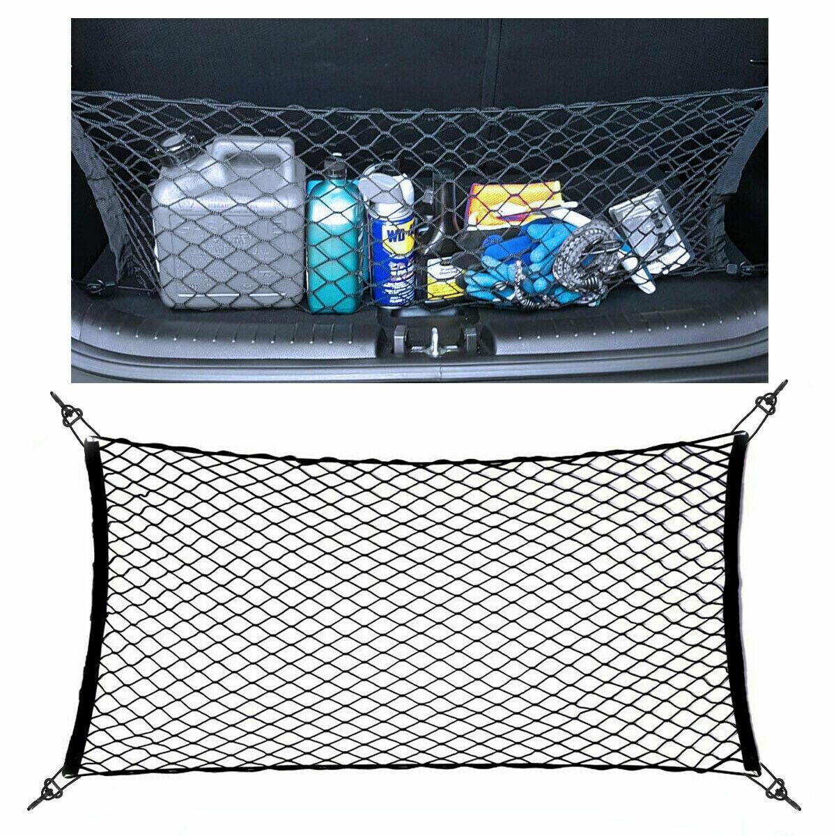 Trunk CARGO NET Car Nylon Elastic Mesh Organizer Truck SUV Universal 4 Hook Rear - US Style Inc.