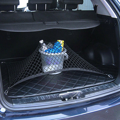 Trunk CARGO NET Car Nylon Elastic Mesh Organizer Truck SUV Universal 4 Hook Rear - US Style Inc.