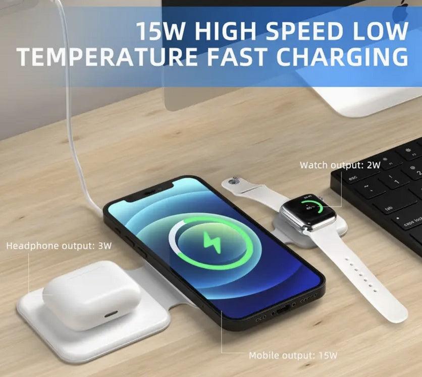 Upgrade Your Charge: 3-in-1 Magnetic Wireless Charger - US Style Inc.